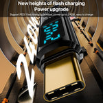 Type-C Male to Type-C Female 240W Full-featured Adapter with Digital Display