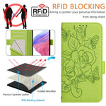 Embossed Rose RFID Anti-theft Leather Phone Case, For iPhone 14 Pro Max, For iPhone SE 2022 / SE 2020 / 8 / 7, For iPhone 13 Pro Max, For iPhone 13 Pro, For iPhone 13 mini, For iPhone 12  / 12 Pro, For iPhone 12 Pro Max, For iPhone 12 mini