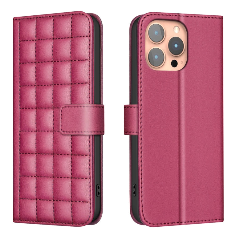 Square Texture Leather Phone Case, For iPhone 17e / 16e, For iPhone 17 Pro Max, For iPhone 16 Pro Max, For iPhone 16 Pro, For iPhone 16 Plus, For iPhone 16, For iPhone 15 Pro Max, For iPhone 15 Pro