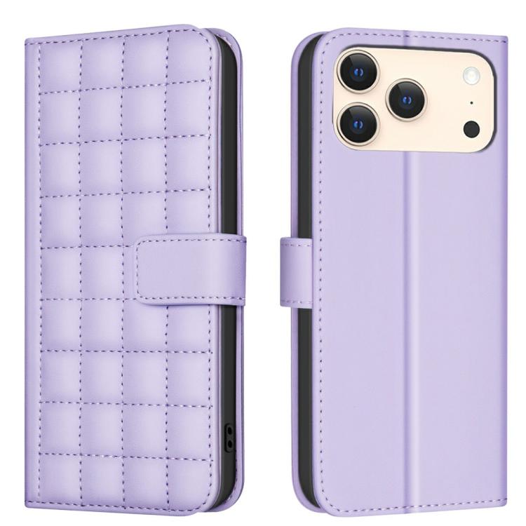 Square Texture Leather Phone Case, For iPhone 18 Pro Max/17 Pro Max, For iPhone 17e / 16e, For iPhone 16 Pro Max, For iPhone 16 Pro, For iPhone 16 Plus, For iPhone 16, For iPhone 15 Pro Max, For iPhone 15 Pro
