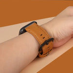 Genuine Leather Replacement Strap Watchband, For Apple Watch 5 & 4 40mm / 3 & 2 & 1 38mm, For Apple Watch 5 & 4 44mm / 3 & 2 & 1 42mm