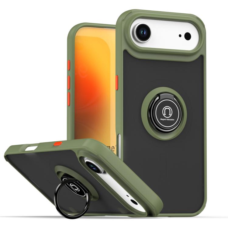 Q Shadow 1 Series TPU + PC Phone Case with Ring, For iPhone 17e / 16e, For iPhone 17 Pro Max, For iPhone 17 Pro, For iPhone 17, For iPhone Air, For iPhone 16 Pro Max