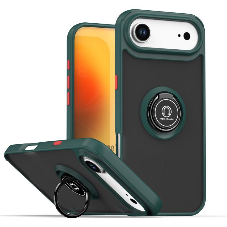 Q Shadow 1 Series TPU + PC Phone Case with Ring, For iPhone 17e / 16e, For iPhone 17 Pro Max, For iPhone 17 Pro, For iPhone 17, For iPhone Air, For iPhone 16 Pro Max