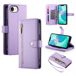 Nine Card-slot Zipper Wallet Bag Leather Phone Case, For iPhone 17 Pro Max, For iPhone 17 Pro, For iPhone 17, For iPhone Air, For iPhone 16e, For iPhone 16 Pro Max, For iPhone 16 Pro, For iPhone 16 Plus