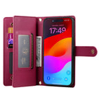 Nine Card-slot Zipper Wallet Bag Leather Phone Case, For iPhone 17 Pro Max, For iPhone 17 Pro, For iPhone 17, For iPhone Air, For iPhone 16e, For iPhone 16 Pro Max, For iPhone 16 Pro, For iPhone 16 Plus