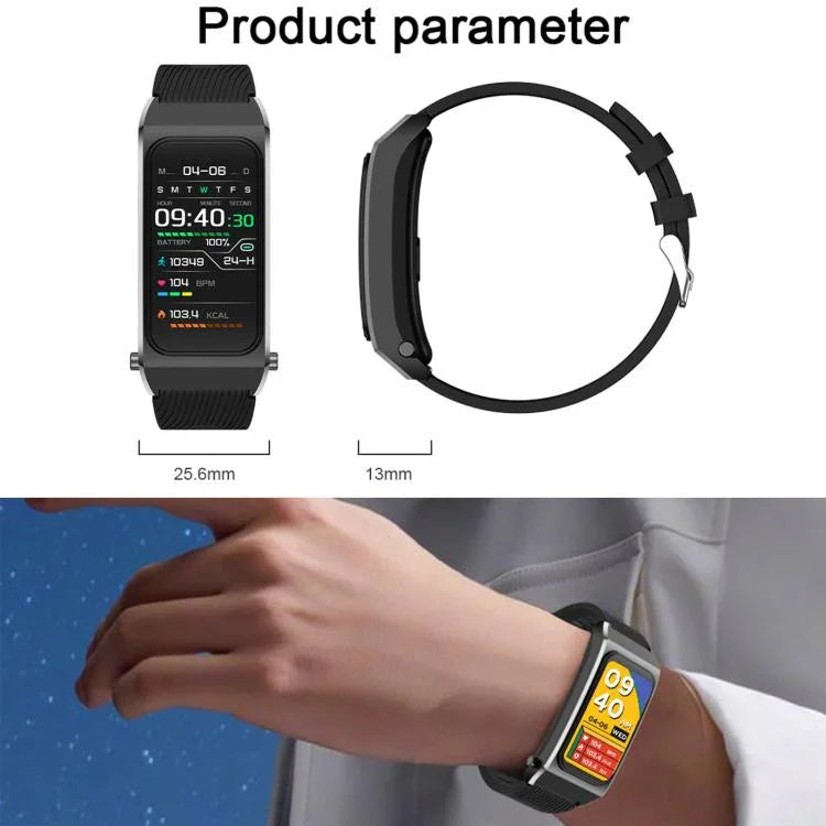 B7 Pro 1.5 inch 2 in 1 Bluetooth Earphone Silicone Strap Smart Watch, Support Heart Rate / Sleep Monitoring
