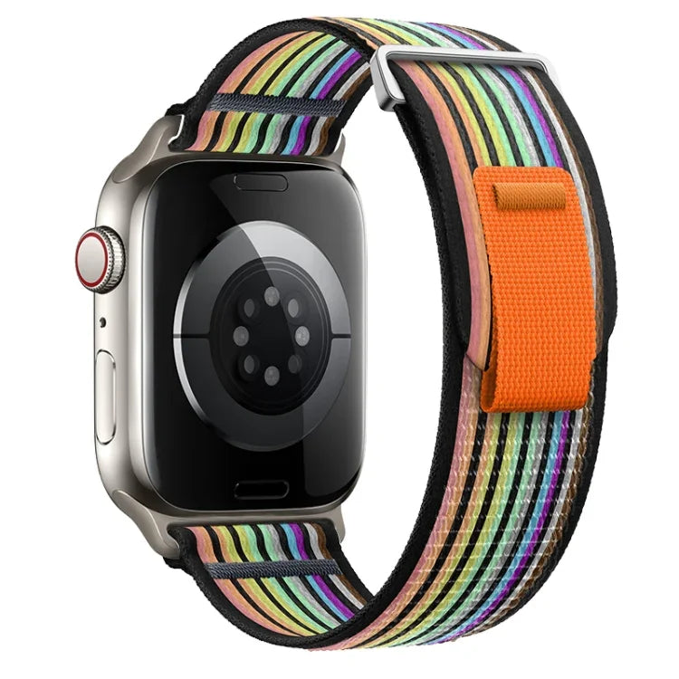 Dual-Section Loop Nylon Watch Band, For Apple Watch SE 2023 44mm, For Apple Watch SE 2023 40mm
