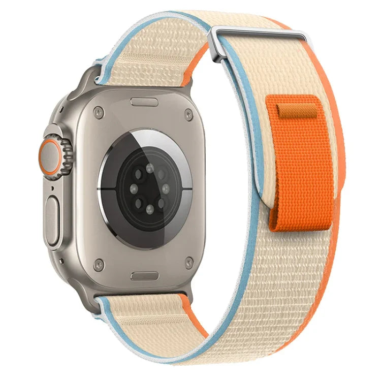 Dual-Section Loop Nylon Watch Band, For Apple Watch Ultra 2 49mm, For Apple Watch Series 9 45mm