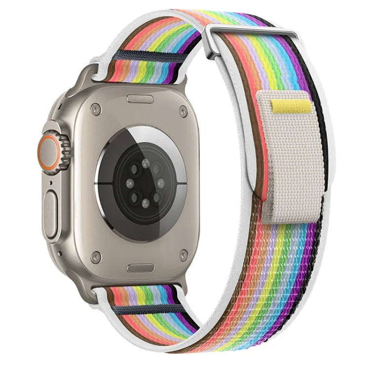Dual-Section Loop Nylon Watch Band, For Apple Watch Ultra 2 49mm, For Apple Watch Series 9 45mm