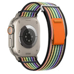 Dual-Section Loop Nylon Watch Band, For Apple Watch Ultra 2 49mm, For Apple Watch Series 9 45mm