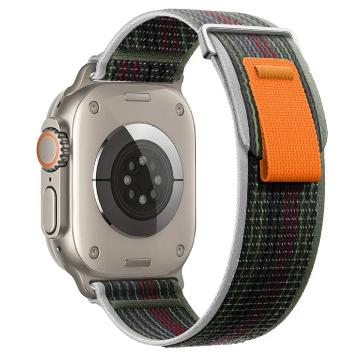 Dual-Section Loop Nylon Watch Band, For Apple Watch Ultra 2 49mm, For Apple Watch Series 9 45mm