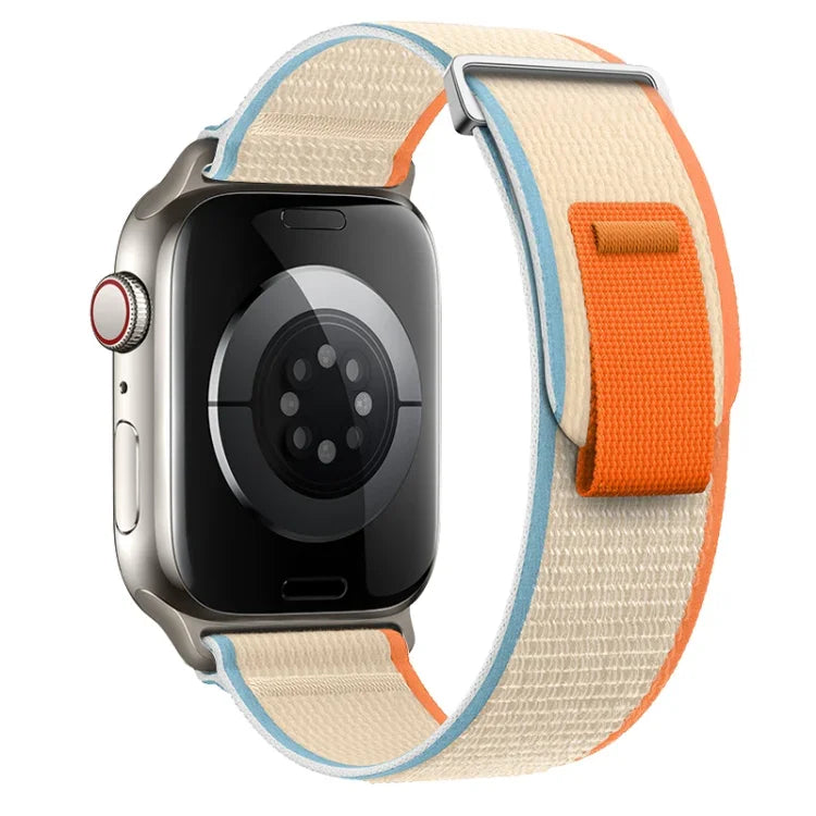 Dual-Section Loop Nylon Watch Band, For Apple Watch Ultra 2 49mm, For Apple Watch Series 9 45mm