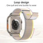 Dual-Section Loop Nylon Watch Band, For Apple Watch Series 8 41mm, For Apple Watch Series 8 45mm