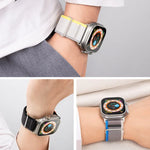 Dual-Section Loop Nylon Watch Band, For Apple Watch Ultra 2 49mm, For Apple Watch Series 9 45mm
