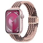 Slim Magnetic Buckle Nylon Braided Watch Band, For Apple Watch SE 2023 44mm, For Apple Watch SE 2023 40mm