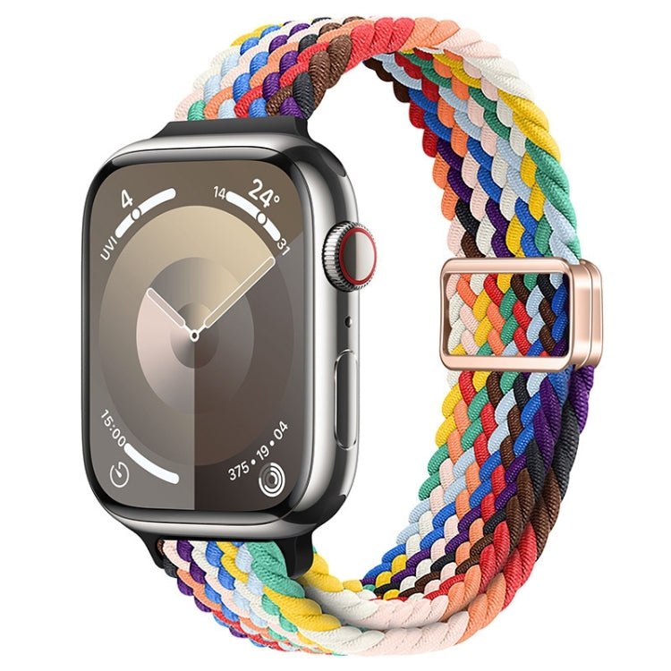 Slim Magnetic Buckle Nylon Braided Watch Band, For Apple Watch Series 9 41mm, For Apple Watch Ultra 49mm