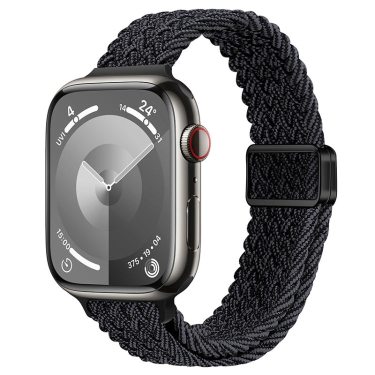 Slim Magnetic Buckle Nylon Braided Watch Band, For Apple Watch Series 9 41mm, For Apple Watch Ultra 49mm
