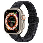 Slim Magnetic Buckle Nylon Braided Watch Band, For Apple Watch Series 9 41mm, For Apple Watch Ultra 49mm