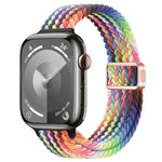 Slim Magnetic Buckle Nylon Braided Watch Band, For Apple Watch Series 8 41mm, For Apple Watch Series 8 45mm