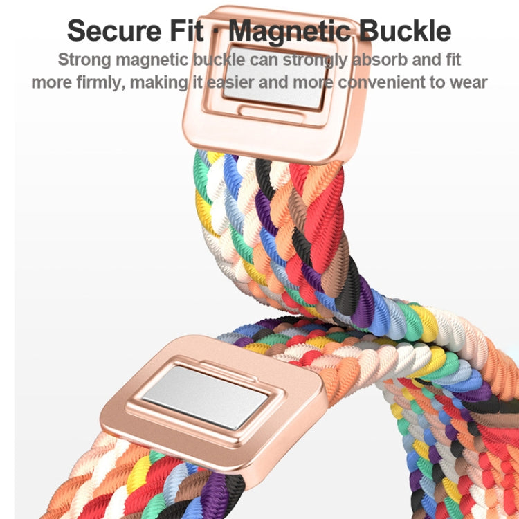 Slim Magnetic Buckle Nylon Braided Watch Band, For Apple Watch Series 9 41mm, For Apple Watch Ultra 49mm