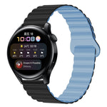 Two Color Magnetic Silicone Watch Band, 20mm