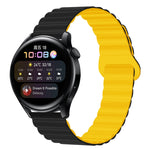 Two Color Magnetic Silicone Watch Band, 22mm