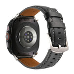 Plain Genuine Leather Watch Band, For Samsung Galaxy Watch Ultra 47mm / Ultra 2025