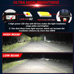 T05 Pair 3 inch Car Bifocal Direct Light Source LED Lens Headlight, Left-hand Drive, T05