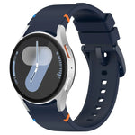 Official Solid Color Stitched Silicone Watch Band, For Samsung Galaxy Watch 7 40 / 44mm