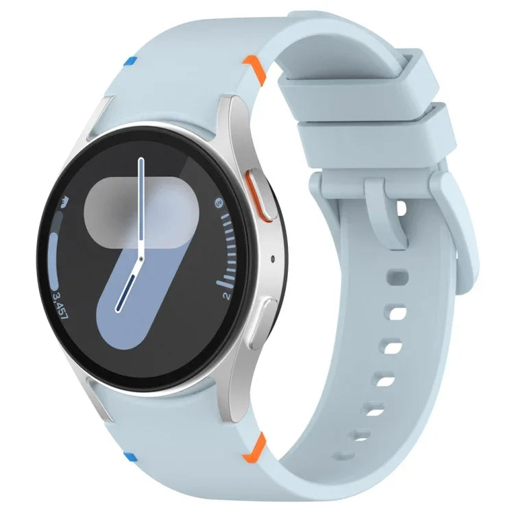 Official Solid Color Stitched Silicone Watch Band, For Samsung Galaxy Watch 7 40 / 44mm