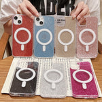 Acrylic Transparent Glitter MagSafe Phone Case, For iPhone XS Max, For iPhone 8 Plus / 7 Plus