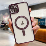 Electroplating MagSafe Phone Case, For iPhone 16 Pro, For iPhone 16 Plus, For iPhone 16, For iPhone 15 Pro Max, For iPhone 15 Pro, For iPhone 15 Plus