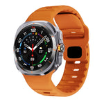 Wave Texture Reverse Buckle Silicone Watch Band, For Samsung Galaxy Watch Ultra 47mm / Ultra 2025