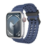 Ocean Dual-Row Hole Silicone Watch Band, For Apple Watch Series 5 44mm, For Apple Watch Series 4 44mm, For Apple Watch Series 3 42mm