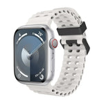 Ocean Dual-Row Hole Silicone Watch Band, For Apple Watch Series 5 44mm, For Apple Watch Series 4 44mm, For Apple Watch Series 3 42mm