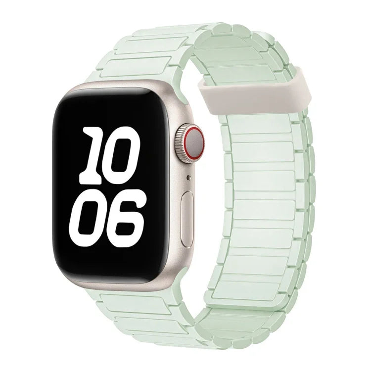 Tri-beads Magnetic Hoop Silicone Watch Band, For Apple Watch Series 7 45mm