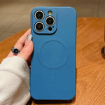 Solid Color Liquid Silicone MagSafe Magnetic Phone Case, For iPhone 17, For iPhone Air, For iPhone 16 Pro Max