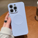Solid Color Liquid Silicone MagSafe Magnetic Phone Case, For iPhone 16 Pro, For iPhone 16 Plus, For iPhone 16
