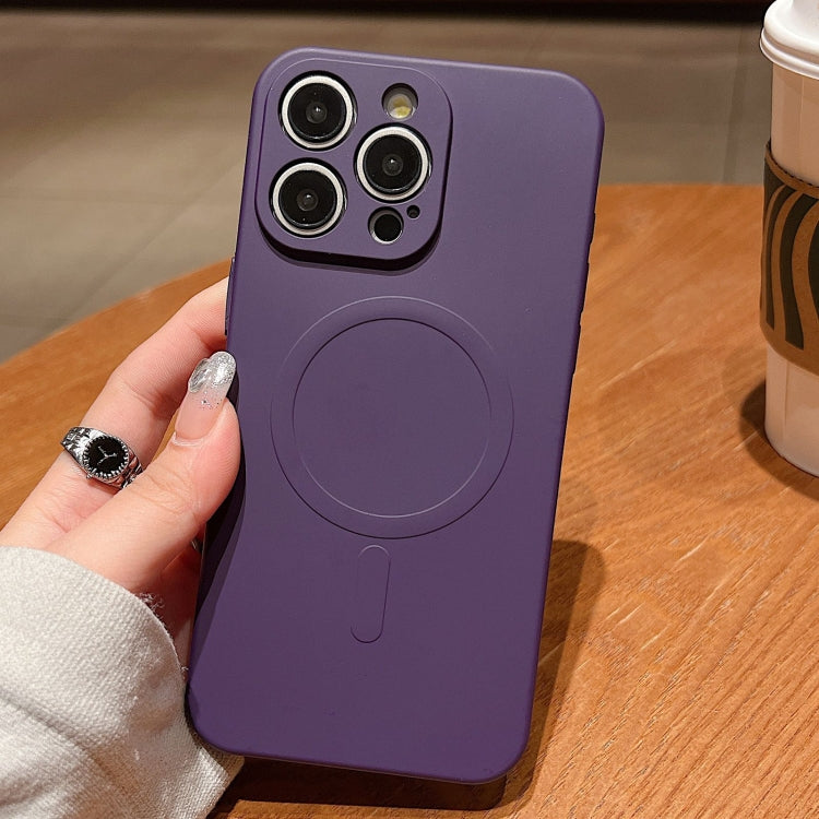Solid Color Liquid Silicone MagSafe Magnetic Phone Case, For iPhone 16 Pro, For iPhone 16 Plus, For iPhone 16