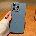 Solid Color Liquid Silicone MagSafe Magnetic Phone Case, For iPhone 13 Pro, For iPhone 13, For iPhone 12