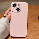 Solid Color Liquid Silicone MagSafe Magnetic Phone Case, For iPhone 13 Pro, For iPhone 13, For iPhone 12