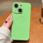 Solid Color Liquid Silicone MagSafe Magnetic Phone Case, For iPhone 13 Pro, For iPhone 13, For iPhone 12