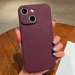 Solid Color Liquid Silicone MagSafe Magnetic Phone Case, For iPhone 13 Pro, For iPhone 13, For iPhone 12