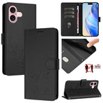 Smile Embossing RFID Leather Phone Case, For iPhone 16, For iPhone 15 Pro Max, For iPhone 15 Pro, For iPhone 15 Plus, For iPhone 15, For iPhone 14 Plus, For iPhone 14 / 13, For iPhone 14 Pro
