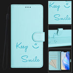 Smile Embossing RFID Leather Phone Case, For iPhone 14 Pro Max, For iPhone SE 2022 / 2020 / 8 / 7, For iPhone 13 Pro Max, For iPhone 13 Pro, For iPhone 13 mini, For iPhone 12 / 12 Pro, For iPhone 12 Pro Max, For iPhone 12 mini