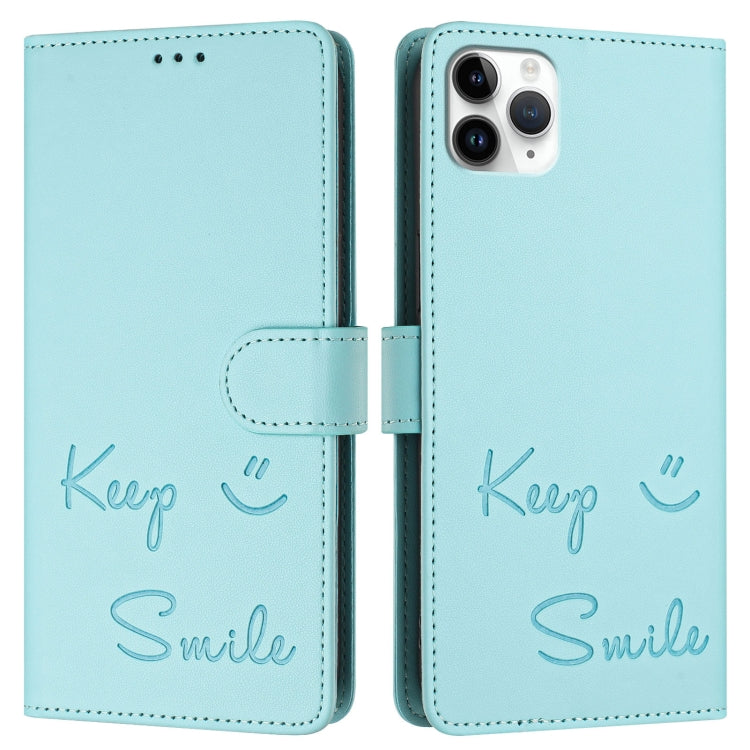 Smile Embossing RFID Leather Phone Case, For iPhone 11 Pro Max, For iPhone 11, For iPhone 11 Pro, For iPod Touch 7 / 6 / 5, For iPhone X / XS, For iPhone XR, For iPhone XS Max, For iPhone 8 Plus / 7 Plus