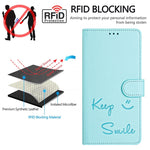 Smile Embossing RFID Leather Phone Case, For iPhone 11 Pro Max, For iPhone 11, For iPhone 11 Pro, For iPod Touch 7 / 6 / 5, For iPhone X / XS, For iPhone XR, For iPhone XS Max, For iPhone 8 Plus / 7 Plus