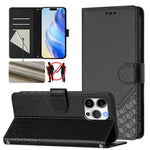 Honeycomb Embossing RFID Leather Phone Case, For iPhone 17e / 16e, For iPhone 17 Pro Max, For iPhone 17 Pro, For iPhone 17, For iPhone Air, For iPhone 16 Pro Max, For iPhone 16 Pro, For iPhone 16 Plus
