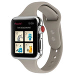 Thin Silicone Double Buckle Replacement Wrist Strap, For Apple Watch Series 7 41mm / 6 & SE & 5 & 4 40mm / 3 & 2 & 1 38mm, For Apple Watch Series 8&7 41mm / SE 2&6&SE&5&4 40mm / 3&2&1 38mm