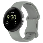 Butterfly Buckle Solid Color Silicone Watch Band, For Google Pixel Watch 5 / 4 / 3 / 2 / 1 41mm, For Google Pixel Watch 5 / 4 / 3 45mm